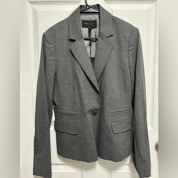 BCBGMaxAzria Women's Charcoal Blazer